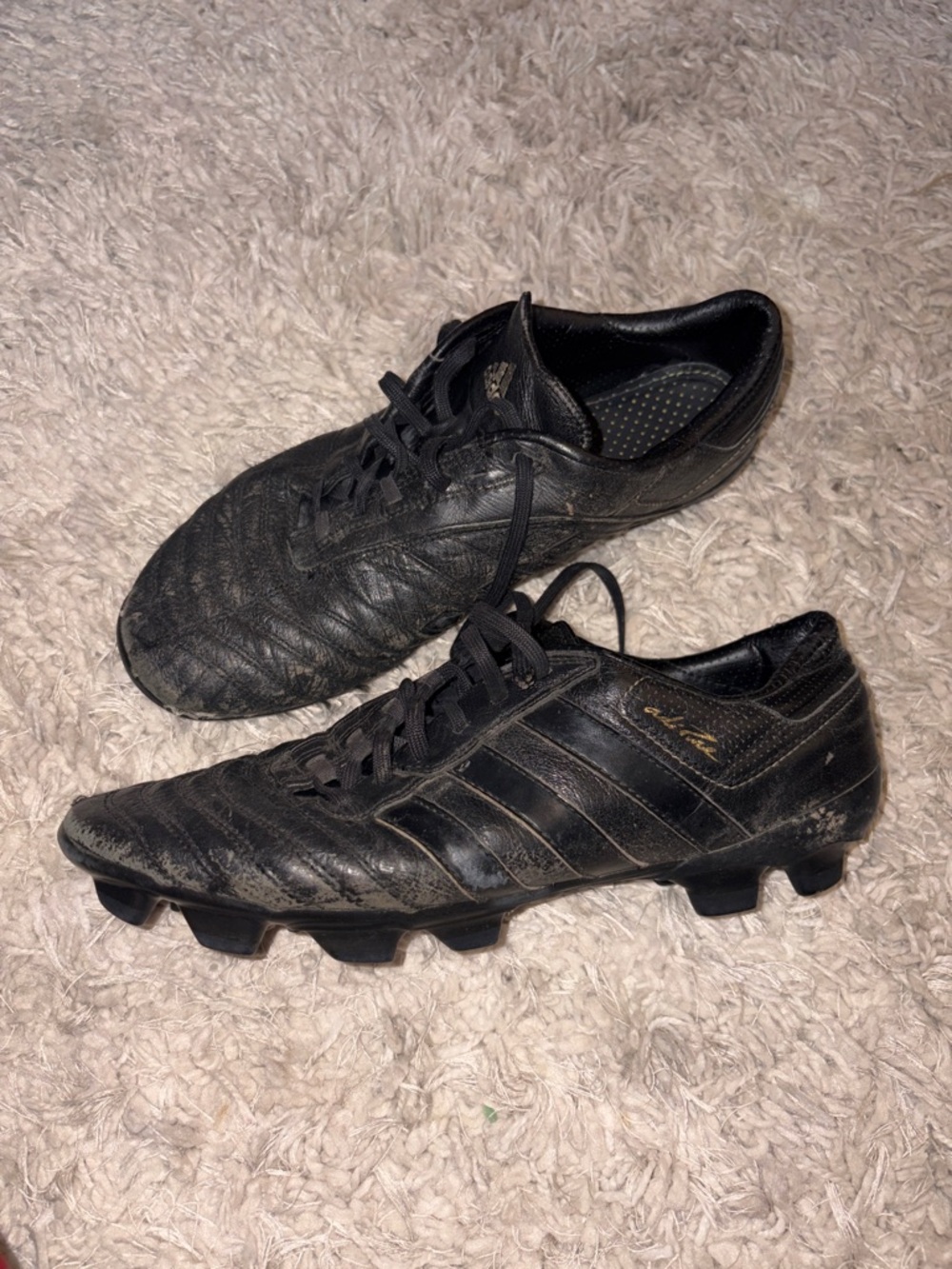 adidas adipure II all black *used*